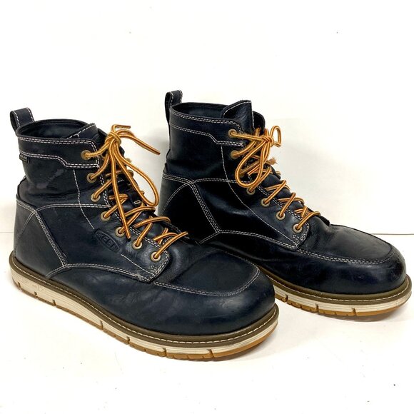 Men's Keen Utility Boots Waterproof Aluminum Toe Black Size 11D Work Boots - Picture 1 of 12